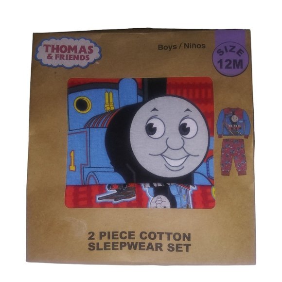 Thomas and Friends 2 Piece Cotton Sleepwear Set Boys size 12 Months Pajama Set - Picture 1 of 3